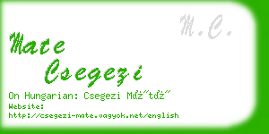 mate csegezi business card